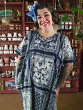 Vintage Blue and White Indian Kaftan