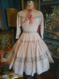 Vintage 1960's Pink and Silver Patio Dress Set