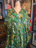 Odd Betties 70s Green and Yellow Paisley Kaftan