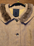 Vintage 60s Tan Tweed Jacket with Mink Fur Collar