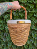 Vintage Wicker Bucket Bag