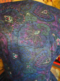 Vintage 50s royal Blue paisley fit and flare dress
