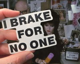 Raised By Movies Elvira Mistress of the Dark 'I brake for no one' sticker