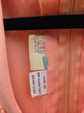 Vintage 70s Peach Floor Length Long Sleeve Dress