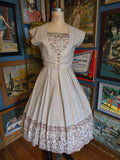 Vintage 50s Shirley Lee Metallic Copper Dress