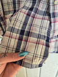 Unforgiven Upcycled Blue Rose Plaid Western