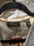 Vintage 90s white cotton sailor top with black bow