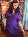 3X Vintage 90s deep purple dress with vest