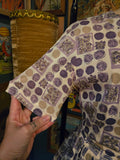 Vintage 60s Purple and White Rose & floral dress