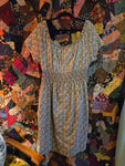 XL Vintage 70s floral peasant dress