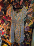 XL Vintage 70s floral peasant dress