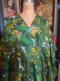 Odd Betties 70s Green and Yellow Paisley Kaftan