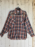 Unforgiven Upcycled Rose Orange Green Plaid Western