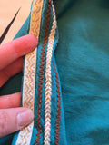 Vintage 50s Teal Western Patio Skirt Set