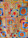 Vintage 70s Yellow and Orange Dragon Print Shirt