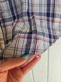 Unforgiven Upcycled Blue Rose Plaid Western