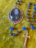 Abernathy's Blue Eye Rain Blue Rosary Necklace