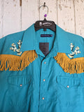 Unforgiven Upcycled Cactus Green and Gold Western
