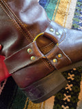 Vintage 70s Brown Leather Biker Boots Men's 11