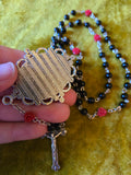 Abernathy's A Country Boy Black Rosary Necklace