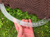 Vintage 40's Brown Knit Shell Bag with Lucite Handle