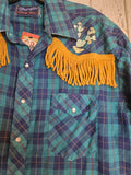 Unforgiven Upcycled Cactus Green Plaid Western