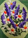 Vintage Purple and White Floral Cross Stitch
