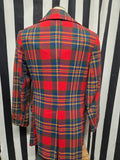 Vintage 60s Wool Plaid Coat