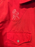 Vintage 60s Red Horse Embroidery Western