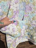 Unforgiven Upcycled Purple Floral Blanket Hoodie