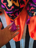 Odd Betties Vintage 80s Neon Orange Clown Suit