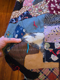 Vintage 1940s Scrap Fabric Quilt