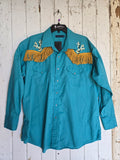 Unforgiven Upcycled Cactus Green and Gold Western