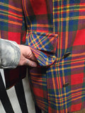 Vintage 60s Wool Plaid Coat