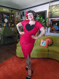 Gently Used Pinup Couture Red and Black Wiggle Dress