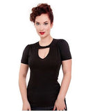 Gently Used Rock Steady Black Cut Out Top
