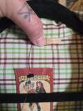 Vintage 50s Green and Brown Plaid Shirt Dress