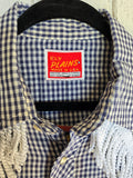 Unforgiven Upcycled Blue Rose Gingham Western