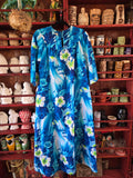 Vintage 70s Blue and Green Sears Hawaiian