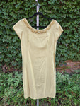 Vintage 60s Yellow Formal Pencil Dress