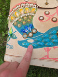 Vintage 60s Enid Collins Money Tree Peacock Purse