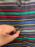 Vintage 50s Reversible Rainbow Striped Over Coat