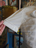 Vintage 60s Sheer white blouse with pussycat bow