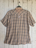 Unforgiven Upcycled Rose Brown Plaid Western