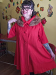 2X Vintage AS IS Lilli Ann Red Coat