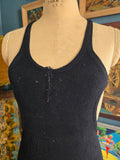 Vintage 30s AS IS Jantzen Black Wool Swimsuit