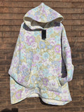 Unforgiven Upcycled Purple Floral Blanket Hoodie