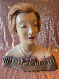 Vintage 50s White Rhinestone Short Necklace