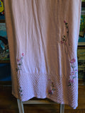 Vintage 90s Pink Rose Embroidered Dress