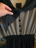 Vintage 80s Black & White Houndstooth Jumpsuit